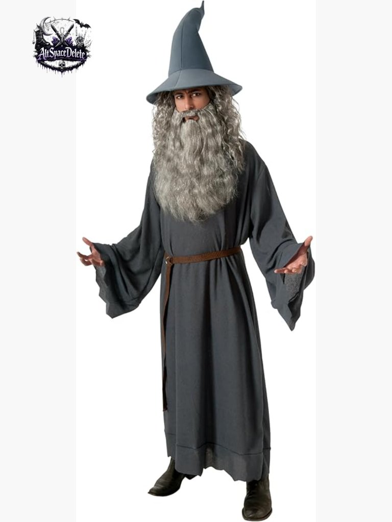 Lord Of The Rings Gandalf Costume Robe Hat Belt Adult Cosplay